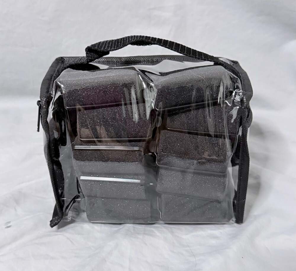 Foam Rollers Medium Black Set with Carry Bag